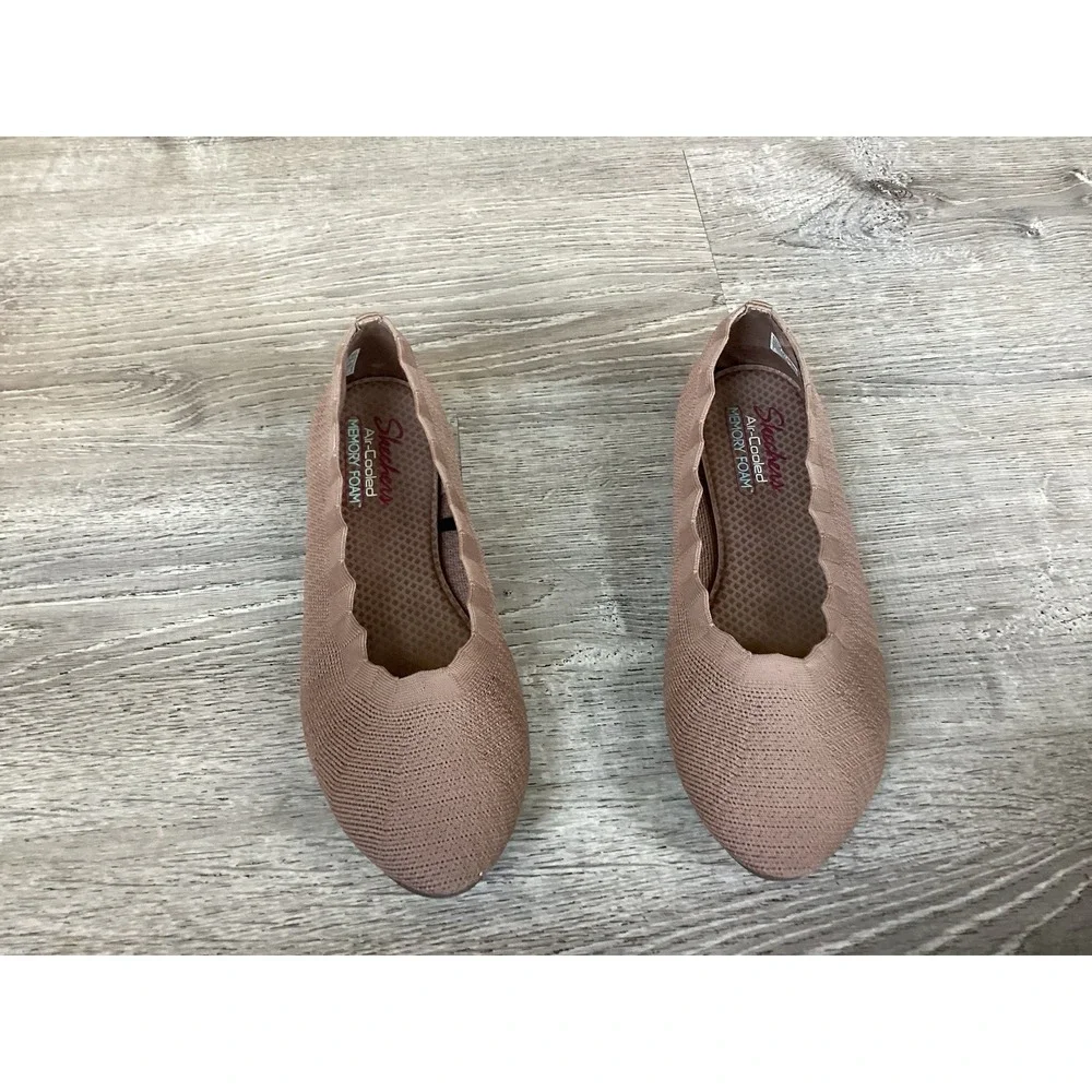 Skechers Cleo 2.0 Love Spell Ballet Flats Stretch 158343 Brown Women's Size 11